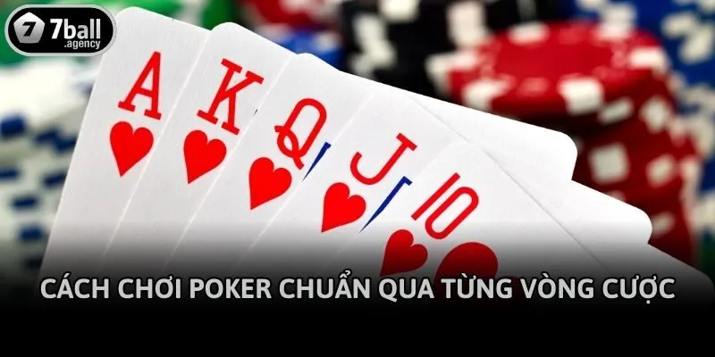 Cách chơi Poker chuẩn qua từng vòng cược