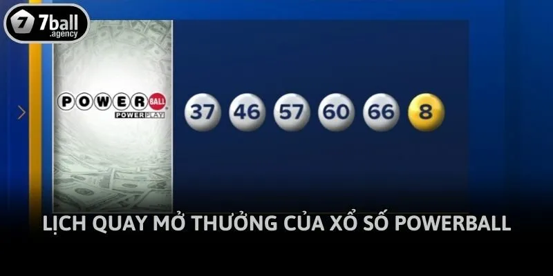Lịch quay mở thưởng của xổ số Powerball